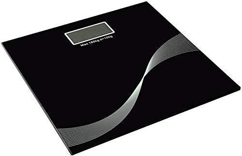 RELOSTA High Accuracy Weight Scale 8mm Personal Digital Glass Bathroom Weighing Scale Pack of 1 (Black)