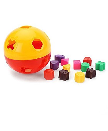 RELOSTA Educational Puzzle Ball for Kids 2 in 1. Let Them Learn time with Shapes,Multicolor