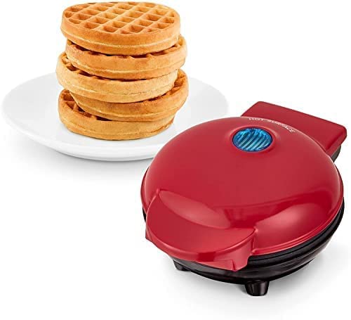 RELOSTA Mini Waffle Maker 350 Watts Stainless Steel Non-Stick Electric Machine for Individual Belgian Waffles Maker Pan Cakes Maker Paninis or Other Sweet Snacks ( 4 Inch )