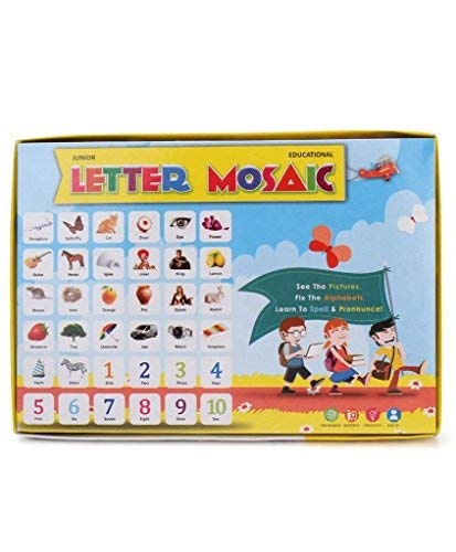 RELOSTA Educational Letter Mosaic Junior for Kids. See The Picture, Fix The Alphabet on The Tray & Learn to Speak, Read and Pronounce