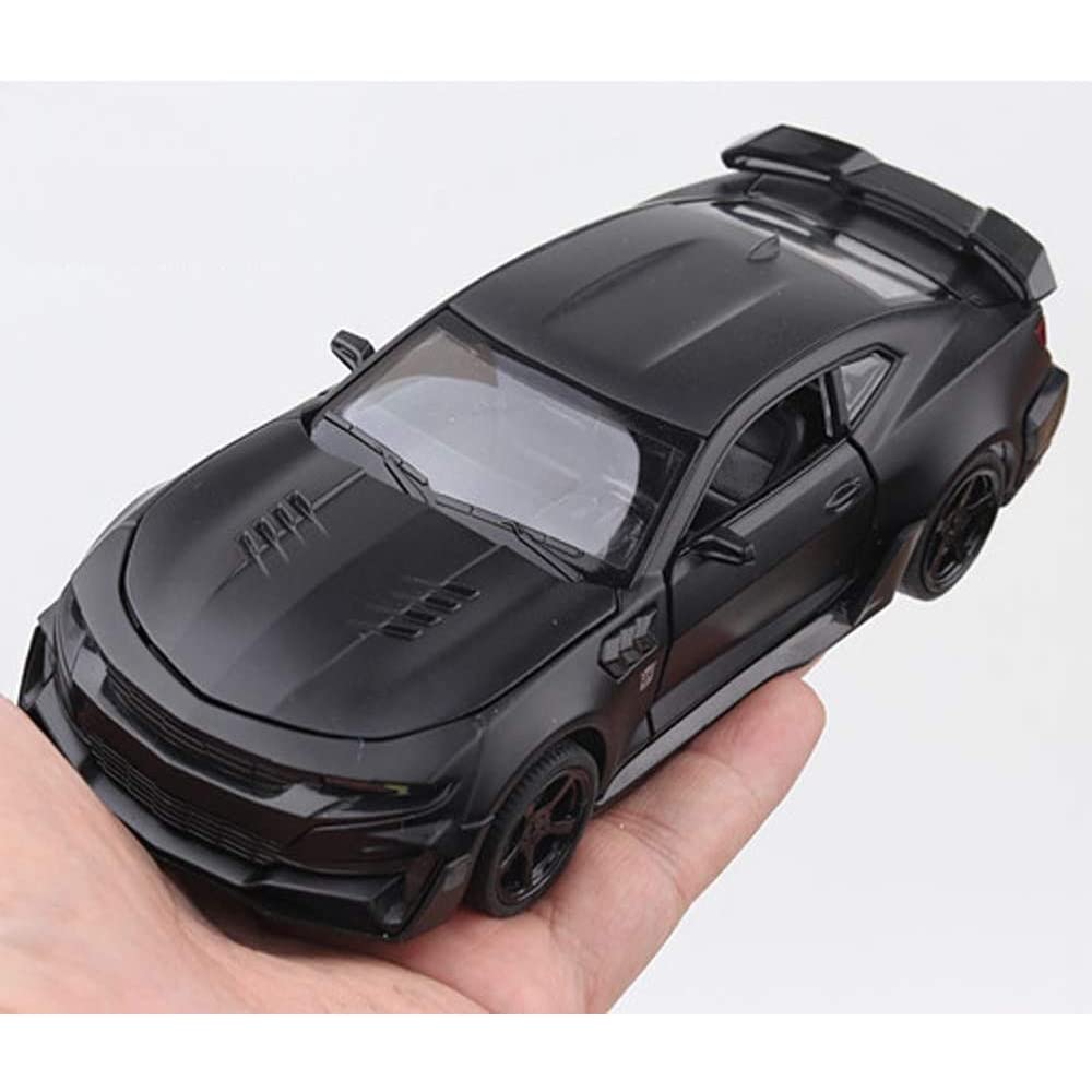 RELOSTA 1:32 Diecast Metal Car Model Chevi Camro Toy Cars for Kids Pull Back Openable Doors with Light Sound