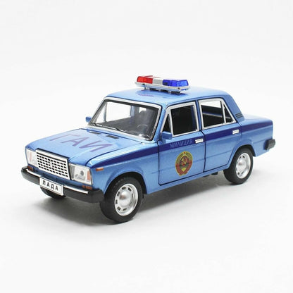 RELOSTA 1:24 Scale Police Toy Car Die Cast Metal Car Police Jeep Diecast Metal Car Model Car for Kids Light Sound Pullback with Openable 6 Doors