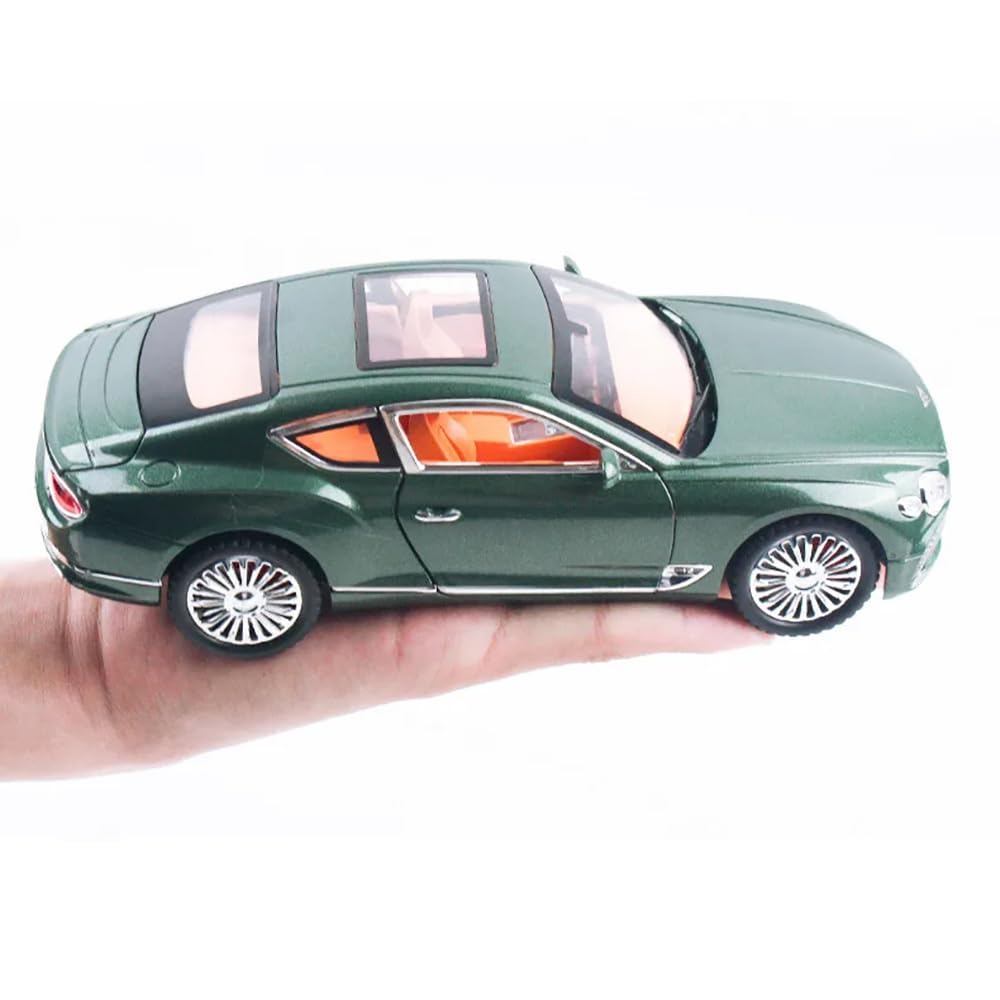 RELOSTA 124 Bentl Continental Diecast Metal Car Diecast Toy Car for Kids Light Sound Pullback Openable Door