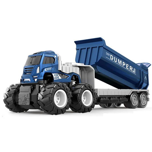 RELOSTA  Toy Dumper Truck for Kids 2 Year Above Diecast Alloy Logistic Dumper Truck Friction Powered Miniature Toy for Kids Boys and Girls Best Gift Truck Toys