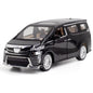 RELOSTA 1:32 Alphard Alloy Die Cast Metal Car Model Diecast Metal Car With Light Sound Openable Door Pullback Toy Car (Multicolor)