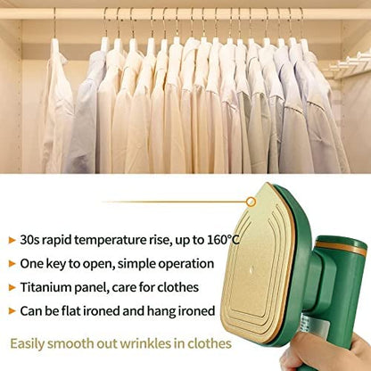 RELOSTA Mini Portable Ironing Machine, Handheld Steam Iron, Travel Garment Steamer, Professional Micro Steam Iron for Cloth Clothes, Good for Home and Travel