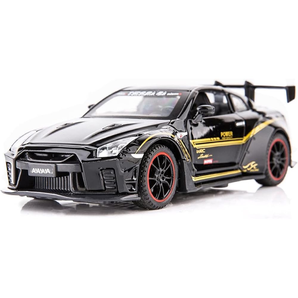 RELOSTA 1:32 Supra Die Cast Metal Car Scale Model R35 Alloy Diecast Metal Car With Light Sound Openable Door Pullback Toy Car For Kids Best Gifts Toys For Boys, Multicolor