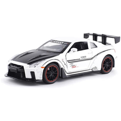 RELOSTA 1:32 Supra Die Cast Metal Car Scale Model R35 Alloy Diecast Metal Car With Light Sound Openable Door Pullback Toy Car For Kids Best Gifts Toys For Boys, Multicolor