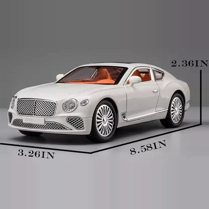 RELOSTA 124 Bentl Continental Diecast Metal Car Diecast Toy Car for Kids Light Sound Pullback Openable Door