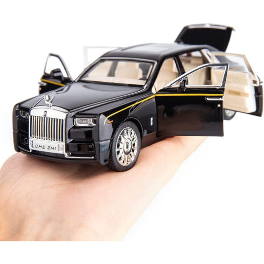 RELOSTA 1:32 Diecast Metal Car Model Phantom Toy Cars For Kids Pull Back Openable Doors With Light Sound, Multicolor