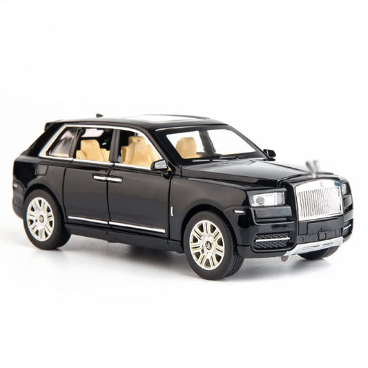 RELOSTA Alloy Die Cast Metal Car 1:24 Scale Model Cullinan Alloy Diecast Metal Car with Light Sound Openable Door Pullback Toy Car for Kids Best Gifts Toys for Boys