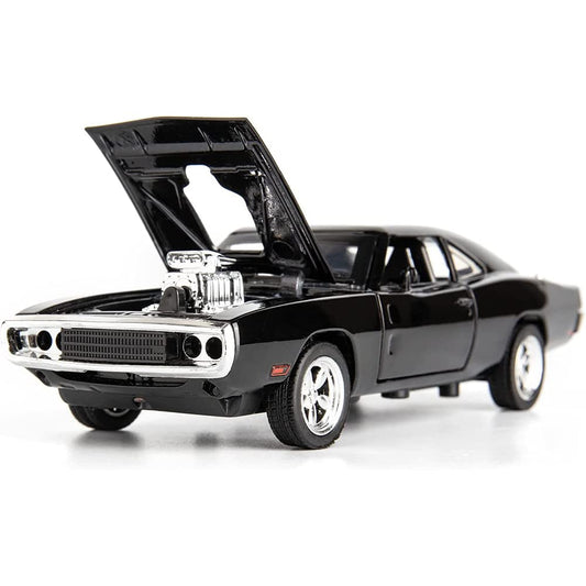 RELOSTA Exclusive Alloy Die Cast Metal Car Fast and Furious Toy Car 1:32 Scale Model Pull Back Diecast Pullback Toy car with Openable Doors & Light, Music Toy Car for Kids