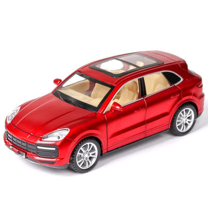 RELOSTA 1:32 Diecast Metal Car Model Caynen Cars for Kids Pull Back Openable Doors with Light Sound