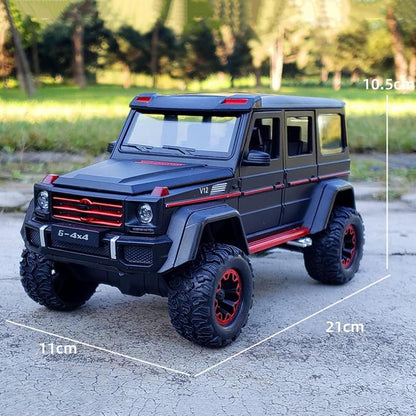 RELOSTA Model G Wagon 4X4 Die Cast Metal Car 124 Diecast Metal Car with Light Sound Openable Door Pullback Toy Car for Kids Best Gifts Toys for Boys