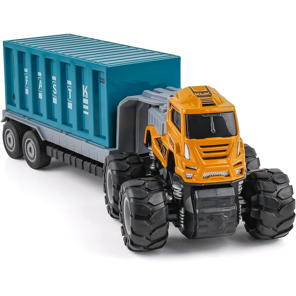 RELOSTA Toy Truck Diecast Alloy Logistic Transportation Truck for Kids 2 Year Above Friction Powered Miniature Toy for Kids Boys and Girls Best Gift Truck Toys