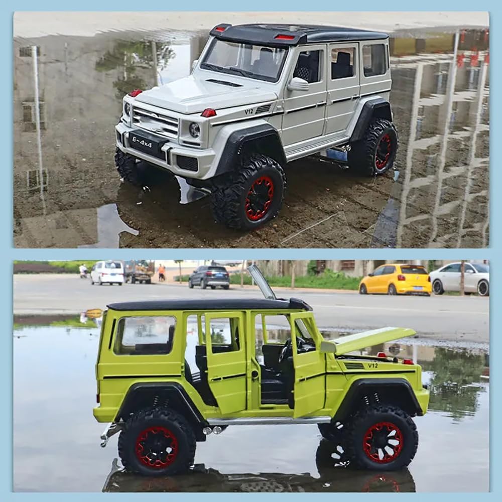 RELOSTA Model G Wagon 4X4 Die Cast Metal Car 124 Diecast Metal Car with Light Sound Openable Door Pullback Toy Car for Kids Best Gifts Toys for Boys