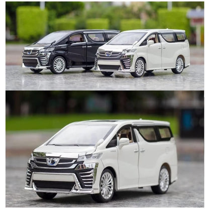 RELOSTA 1:32 Alphard Alloy Die Cast Metal Car Model Diecast Metal Car With Light Sound Openable Door Pullback Toy Car (Multicolor)