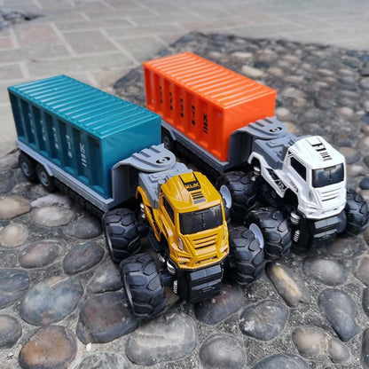 RELOSTA Toy Truck Diecast Alloy Logistic Transportation Truck for Kids 2 Year Above Friction Powered Miniature Toy for Kids Boys and Girls Best Gift Truck Toys