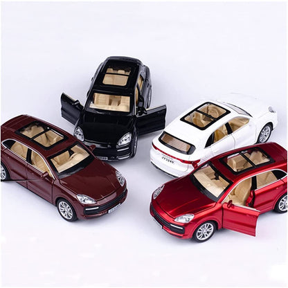 RELOSTA 1:32 Diecast Metal Car Model Caynen Cars for Kids Pull Back Openable Doors with Light Sound