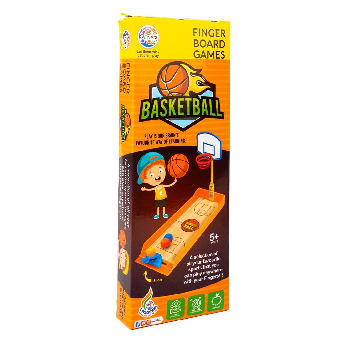 RELOSTA  Basketball Finger Board Game Tabletop & Miniature Gaming Pocket Basketball Set Travelling Toy for Kids 5+ Years