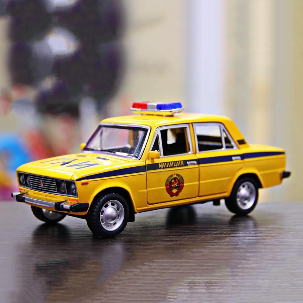 RELOSTA 1:24 Scale Police Toy Car Die Cast Metal Car Police Jeep Diecast Metal Car Model Car for Kids Light Sound Pullback with Openable 6 Doors