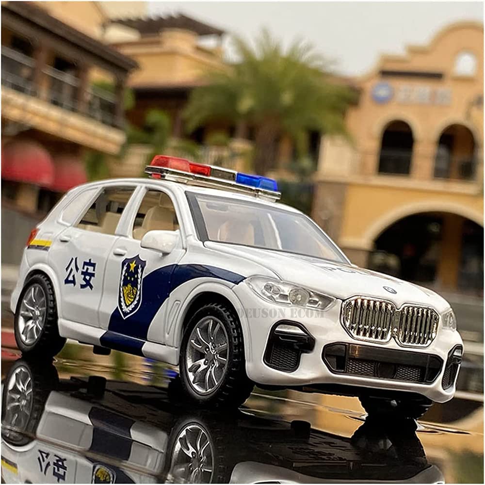 RELOSTA Exclusive Alloy Metal Pull Back Die cast Metal Car 1:32 Police Diecast Pullback Toy car with Openable Doors & Light, Music Toys for Kids