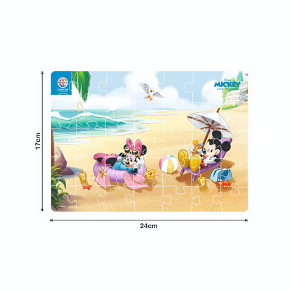 RELOSTA 4 in 1 Disney Jigsaw Puzzle 140 Pieces for Kids. 4 Jigsaw Puzzles 35 Pieces Each (Mickey Mouse & Friends)