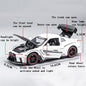 RELOSTA Die Cast Metal Car Scale Model 1:32 Supra R35 Alloy Diecast Metal Car with Light Sound Openable Door Pullback Toy Car for Kids Best Gifts Toys for Boys