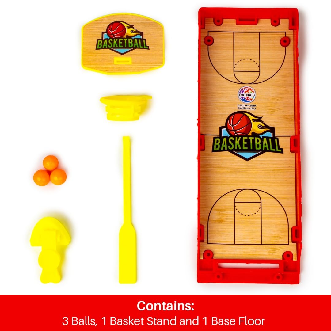 RELOSTA  Basketball Finger Board Game Tabletop & Miniature Gaming Pocket Basketball Set Travelling Toy for Kids 5+ Years