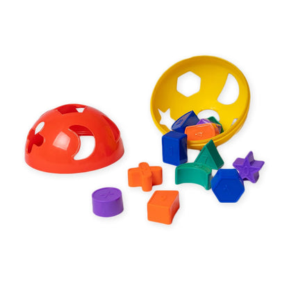 RELOSTA Educational Puzzle Ball for Kids 2 in 1. Let Them Learn time with Shapes,Multicolor