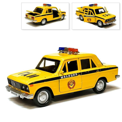 RELOSTA 1:24 Scale Police Toy Car Die Cast Metal Car Police Jeep Diecast Metal Car Model Car for Kids Light Sound Pullback with Openable 6 Doors