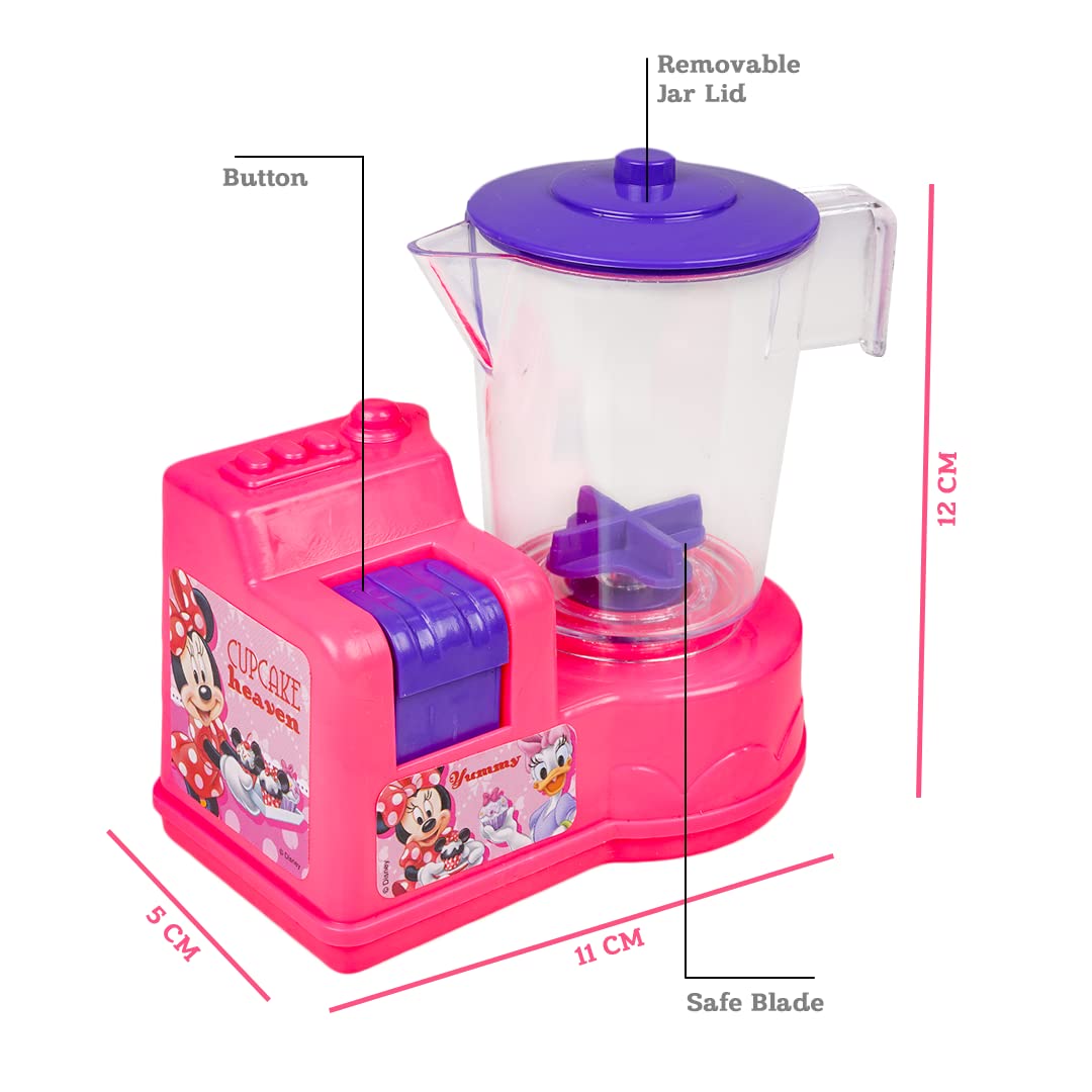 RELOSTA Disney Minnie Mouse Toy Mixer | Real Operating Plastic Kitchen Mixer Toy for Kids