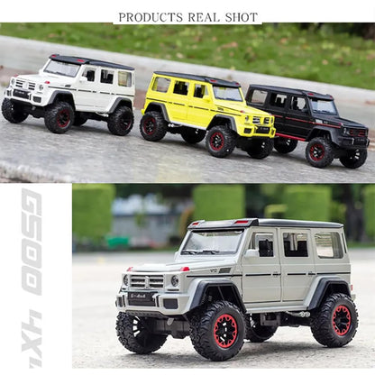 RELOSTA Model G Wagon 4X4 Die Cast Metal Car 124 Diecast Metal Car with Light Sound Openable Door Pullback Toy Car for Kids Best Gifts Toys for Boys