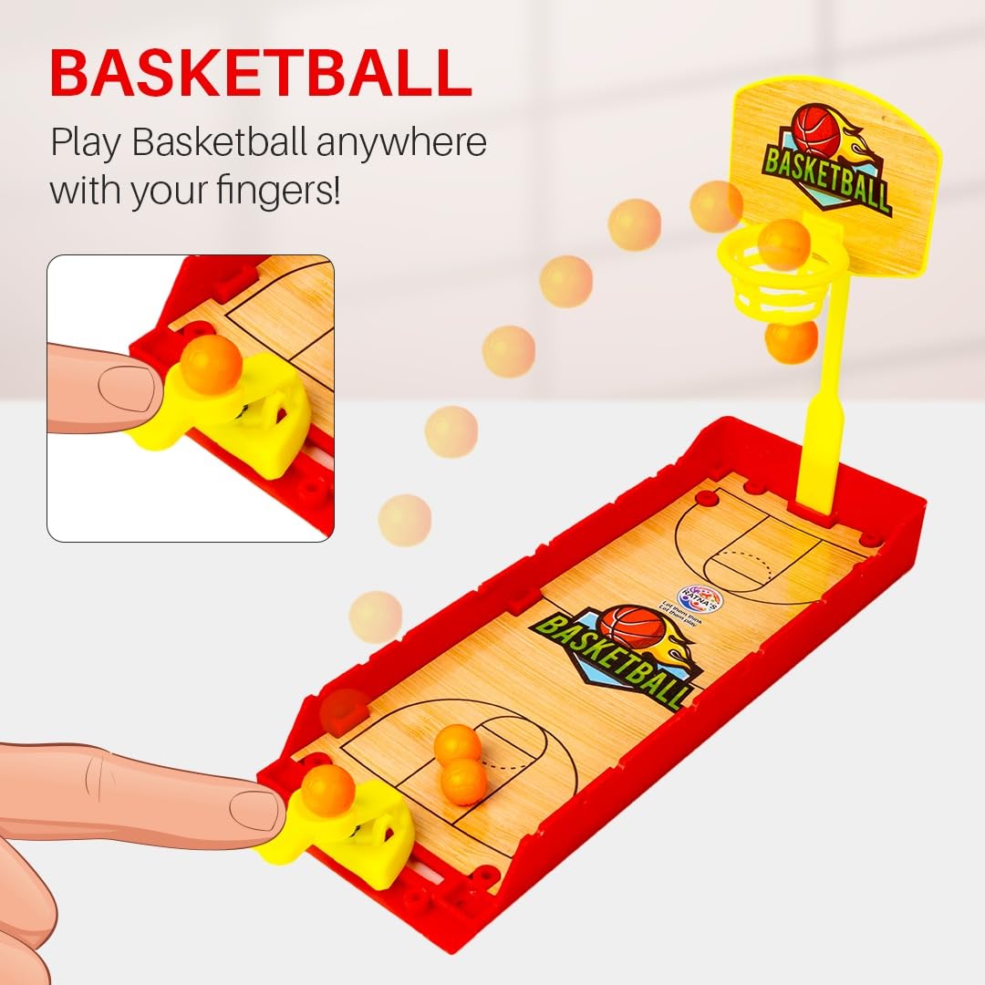 RELOSTA  Basketball Finger Board Game Tabletop & Miniature Gaming Pocket Basketball Set Travelling Toy for Kids 5+ Years