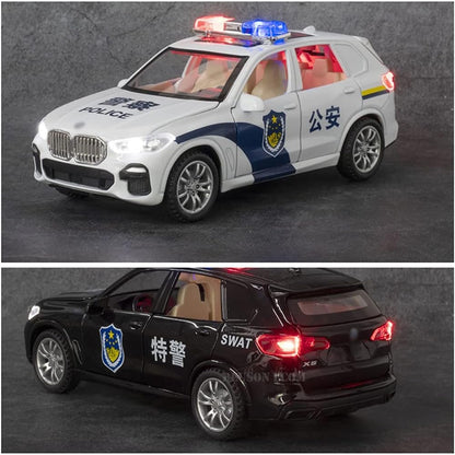 RELOSTA Exclusive Alloy Metal Pull Back Die cast Metal Car 1:32 Police Diecast Pullback Toy car with Openable Doors & Light, Music Toys for Kids