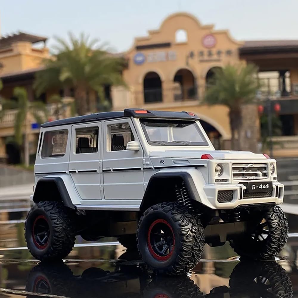 RELOSTA Model G Wagon 4X4 Die Cast Metal Car 124 Diecast Metal Car with Light Sound Openable Door Pullback Toy Car for Kids Best Gifts Toys for Boys