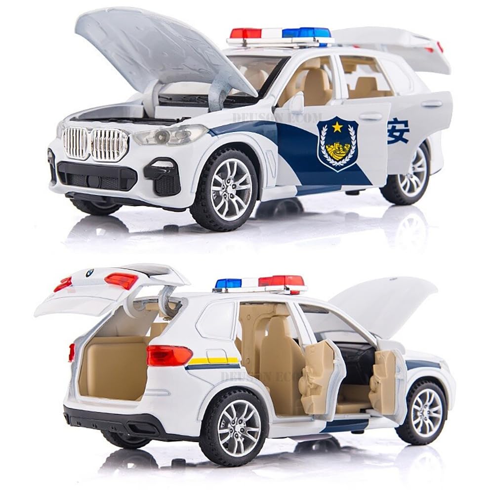 RELOSTA Exclusive Alloy Metal Pull Back Die cast Metal Car 1:32 Police Diecast Pullback Toy car with Openable Doors & Light, Music Toys for Kids