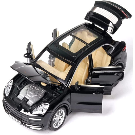 RELOSTA 1:32 Diecast Metal Car Model Caynen Cars for Kids Pull Back Openable Doors with Light Sound