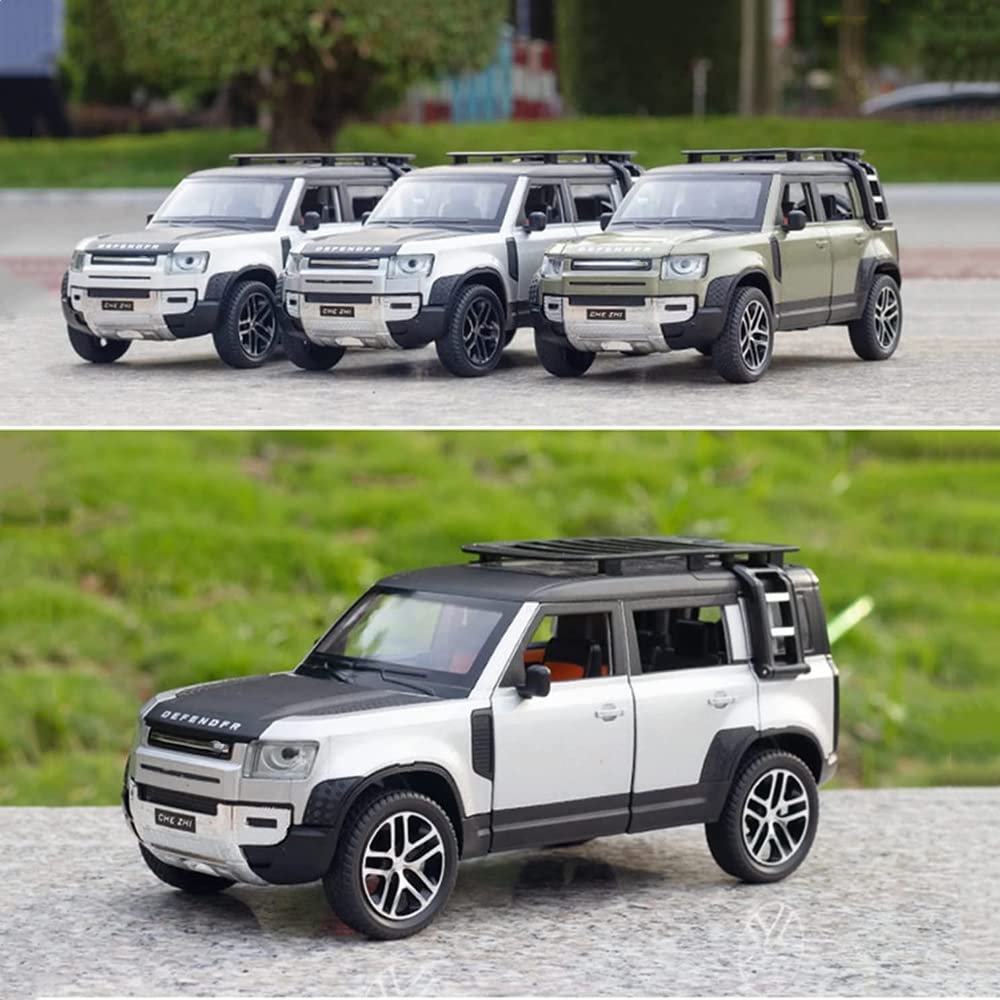 RELOSTA Alloy Die Cast Metal Car Toy Car 1:24 Scale Defender Model Pull Back Diecast Pullback Toy Car With Openable & Light, Music Toy Car For Kids, Multicolor