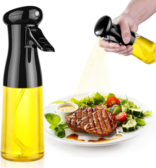 JICOOT Oil Sprayer for Cooking, 210ml Glass Olive Oil Sprayer Mister, Olive Oil Spray Bottle, Kitchen Gadgets Accessories for Air Fryer, Canola Oil Spritzer, Widely Used for Salad Making, Baking