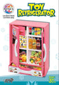 RELOSTA Plastic Toy Refrigerator Role Play Household Kitchen Appliance Miniature Toy for Kids, Pink