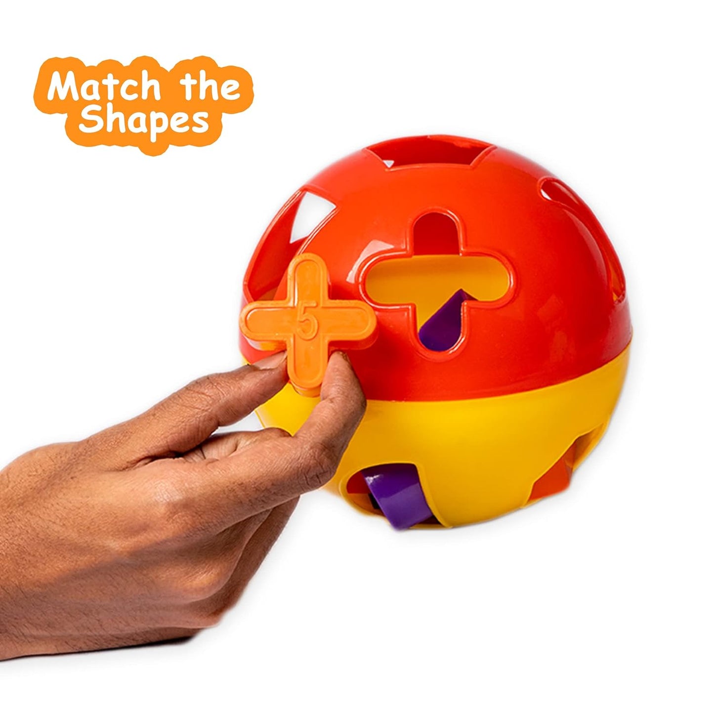 RELOSTA Educational Puzzle Ball for Kids 2 in 1. Let Them Learn time with Shapes,Multicolor