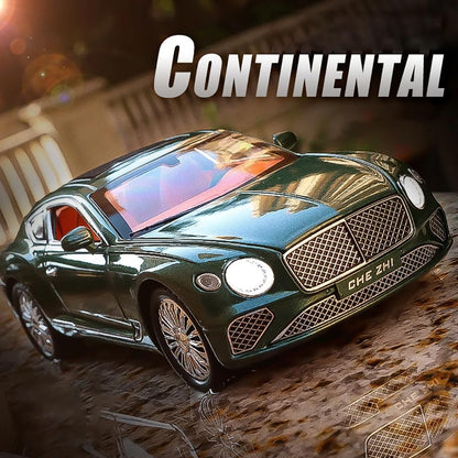 RELOSTA 124 Bentl Continental Diecast Metal Car Diecast Toy Car for Kids Light Sound Pullback Openable Door