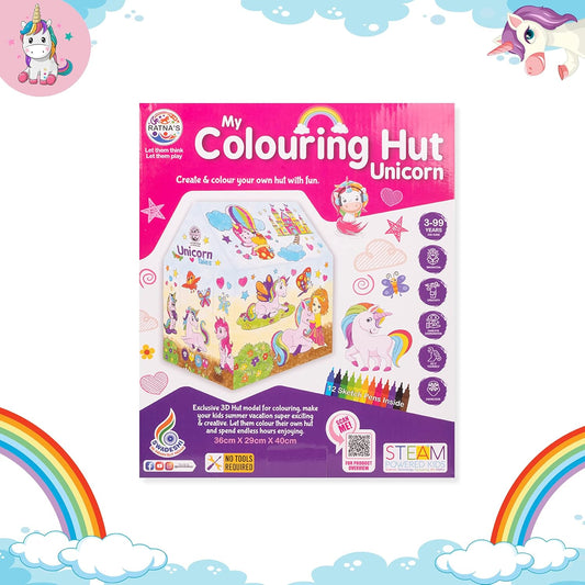 RELOSTA My Colouring Hut Unicorn Theme (36 x 29 x 40 cm) DIY for Kids 3+Years