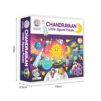 RELOSTA Chandrayaan Little Jigsaw Puzzle 24 pcs for Kids 3+ Years (Puzzle Size 36 cm X 23.5 cm)