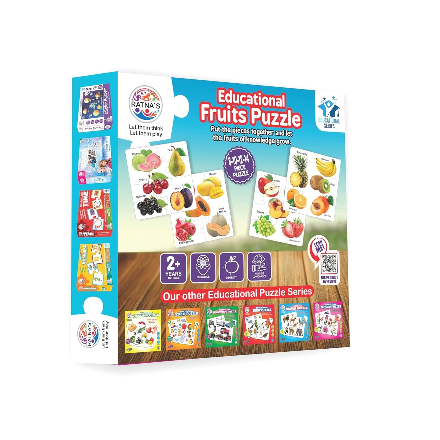 RELOSTA Educational Fruit Jigsaw Puzzle for Kids to Enhance Their Knowledge about Fruit and Teach your Kids about Fruits