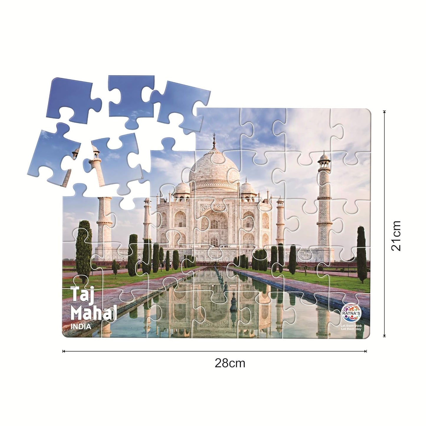 RELOSTA 7 Wonders of The World Jigsaw Puzzle. 7 Different Jigsaw Puzzles Included in The Pack with an Information Guide Inside