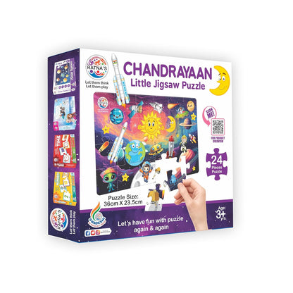 RELOSTA Chandrayaan Little Jigsaw Puzzle 24 pcs for Kids 3+ Years (Puzzle Size 36 cm X 23.5 cm)