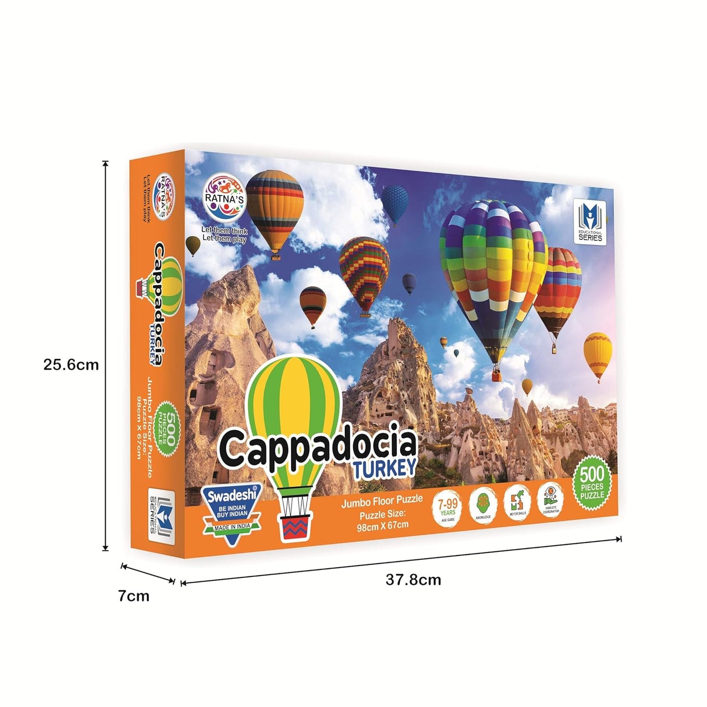 RELOSTA Cappadocia Turkey 500 Pieces Jumbo Floor Jigsaw Puzzle (Size: 98 cm * 67 cm)- Multi Color