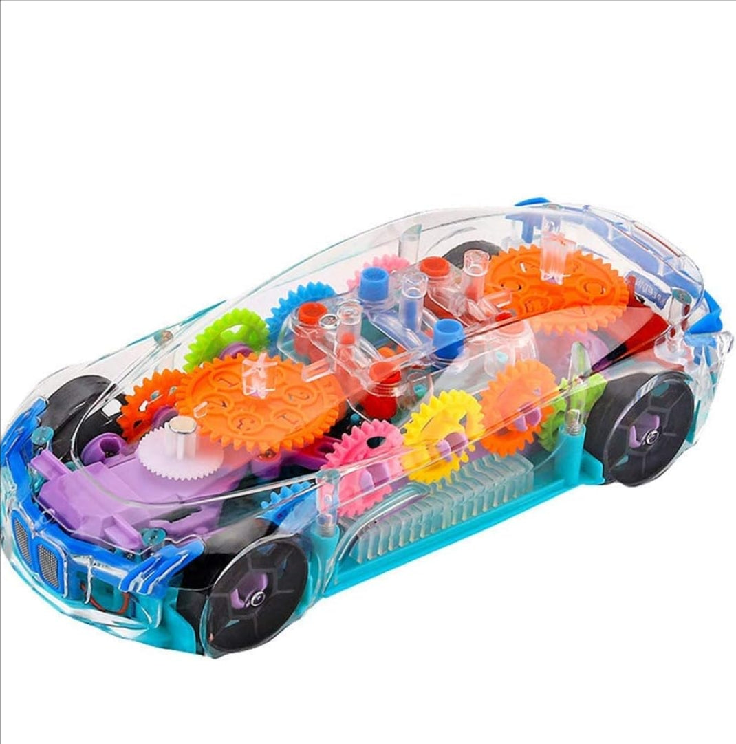 RELOSTA Cable World® 3D Car with 360 Degree Rotation, Gear Simulation Mechanical Car, Sound & Light Toys for Kids Boys & Girls (Multi Color) (Multi Design)